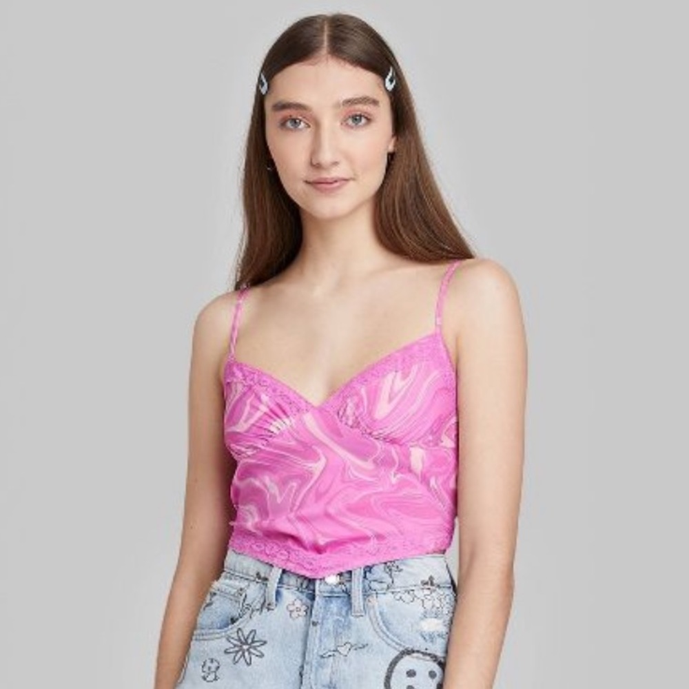 Pink Tank Crop Top